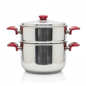 Gemini_Generated_Image_r1oa20r1oa20r1oa COUSCOUSSIER INOX 26CM 10L BAKELITE ROUGE كسكاس + طنجرة